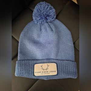 Men's Blue Pom-Pom Beanie